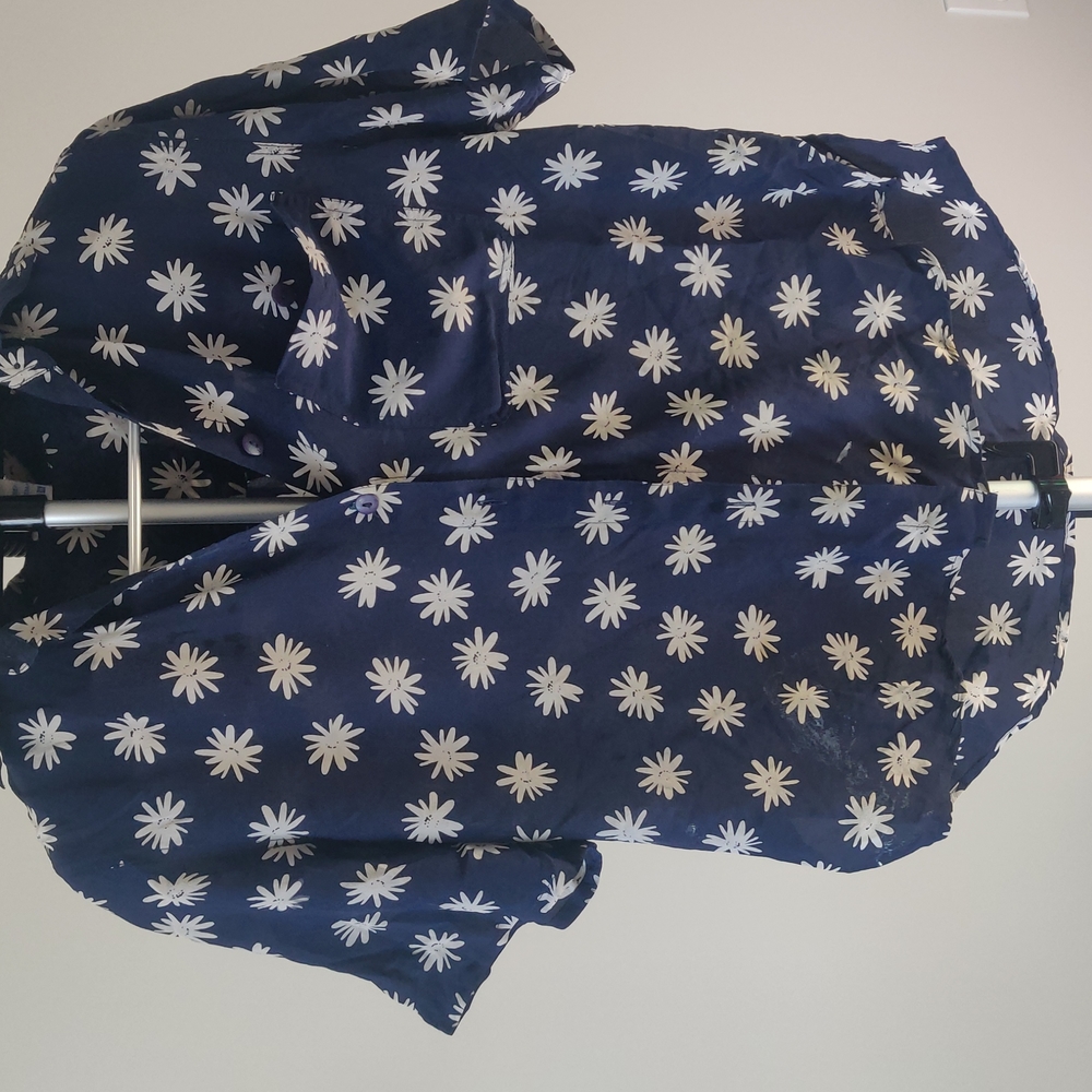 Navy blue button